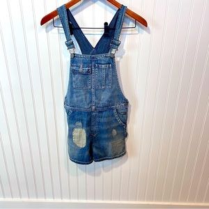 Polo Ralph Lauren denim blue overalls kids short size 8  excellent condition